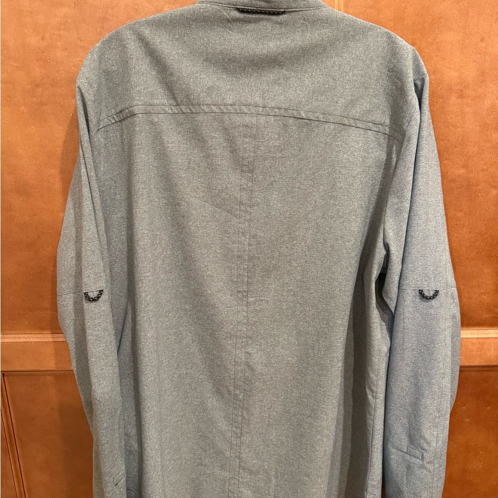Hi-Tec Men's Light Gray Button-Up Jacket - Picture 3 of 3